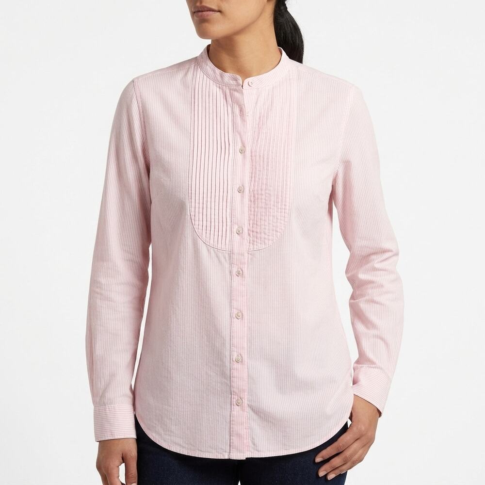 Uniqlo Ines DE LA Fressange  Pink Striped Button-Up Shirt Women Size XS